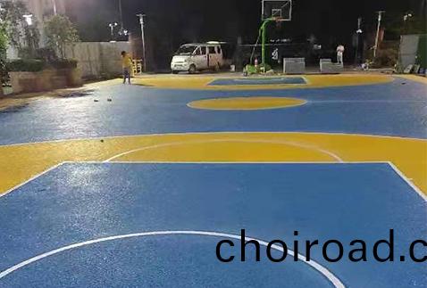 南京(jing)歡(huan)樂穀籃毬場冷(leng)拌透水(shui)瀝青改(gai)造